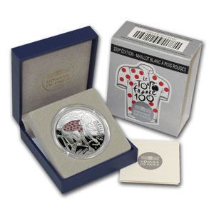 2013 Silver Proof 100th Tour de France - Red Spotted Jersey